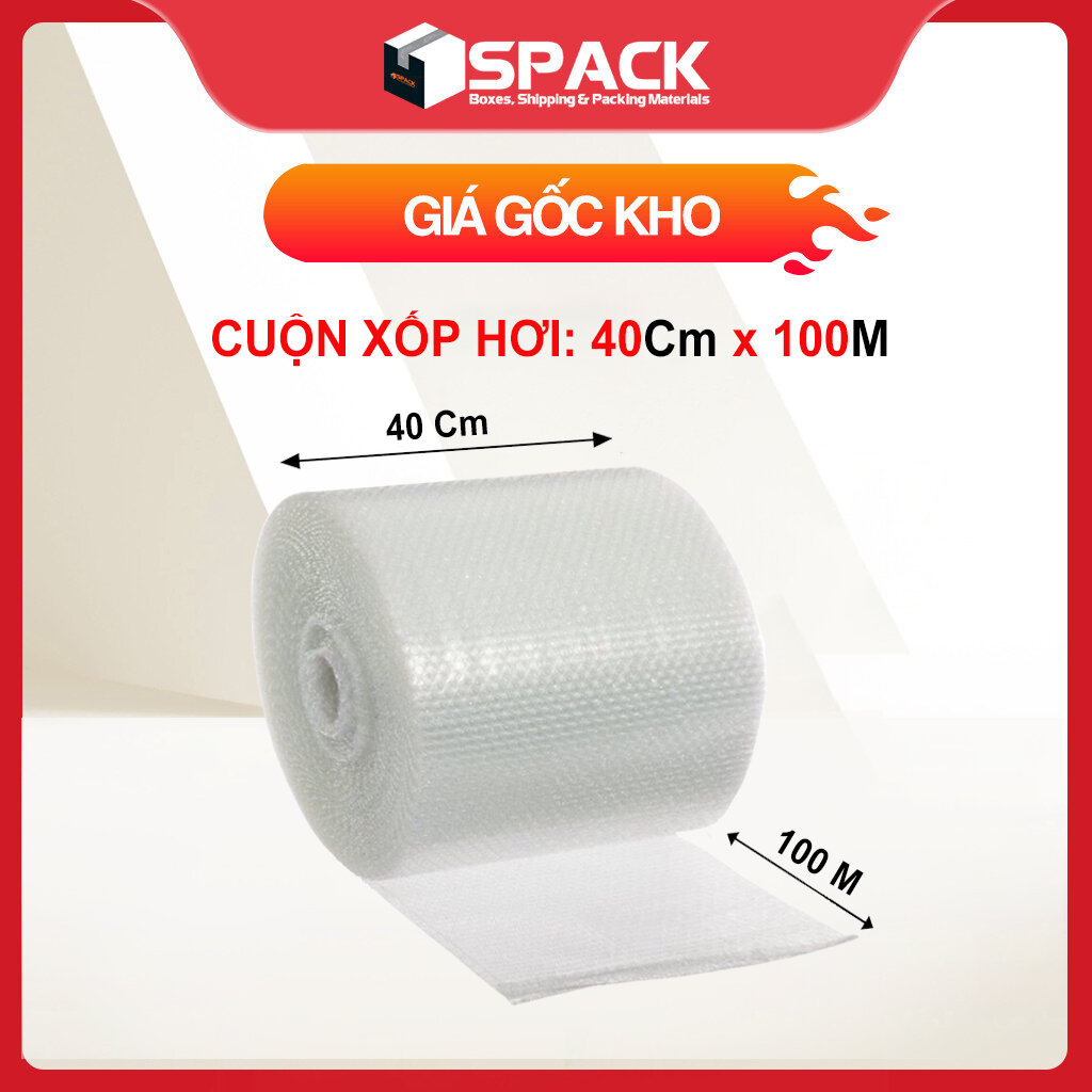 Cuộn xốp hơi chống sốc 40cm x 100m - Cuộn xốp khí - Bọc chống sốc, xốp nổ,xốp khí - Spack.vn