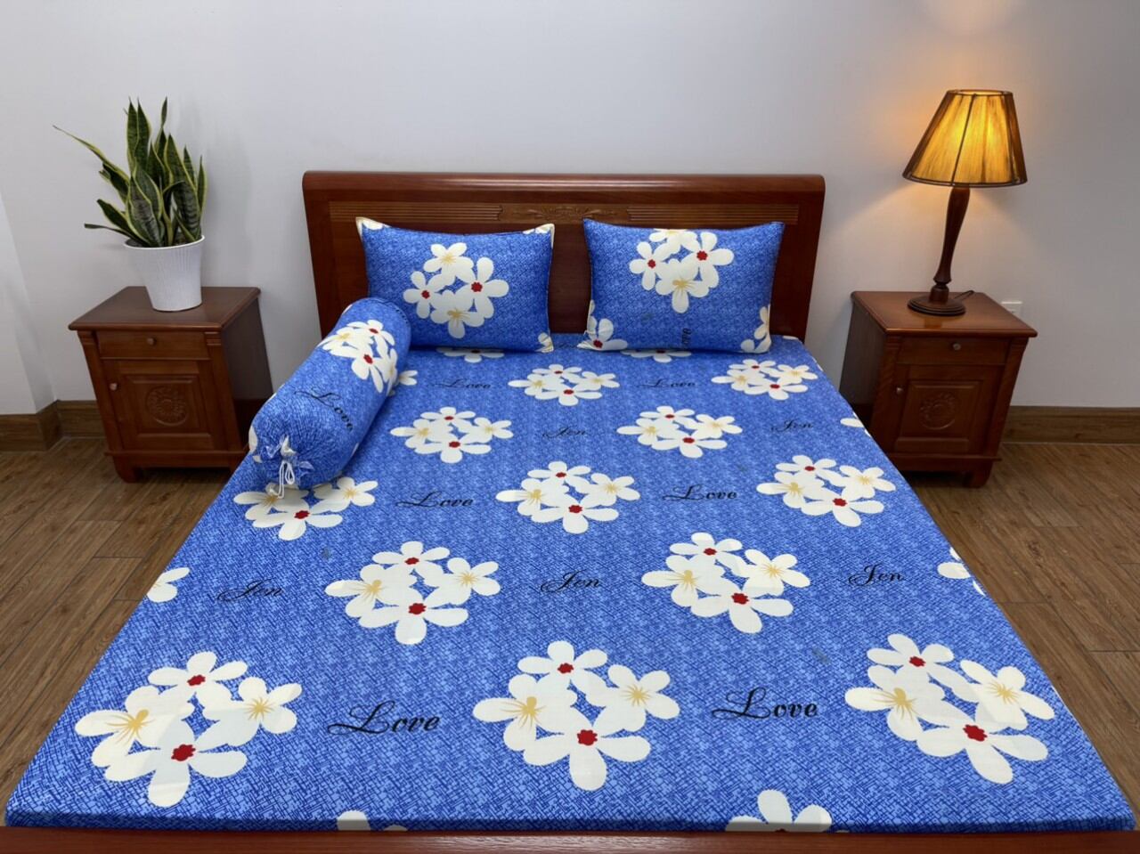 Bộ Drap thun lạnh In 3D Hàn Quốc [ Cao cấp] 4 món 1m6x2m