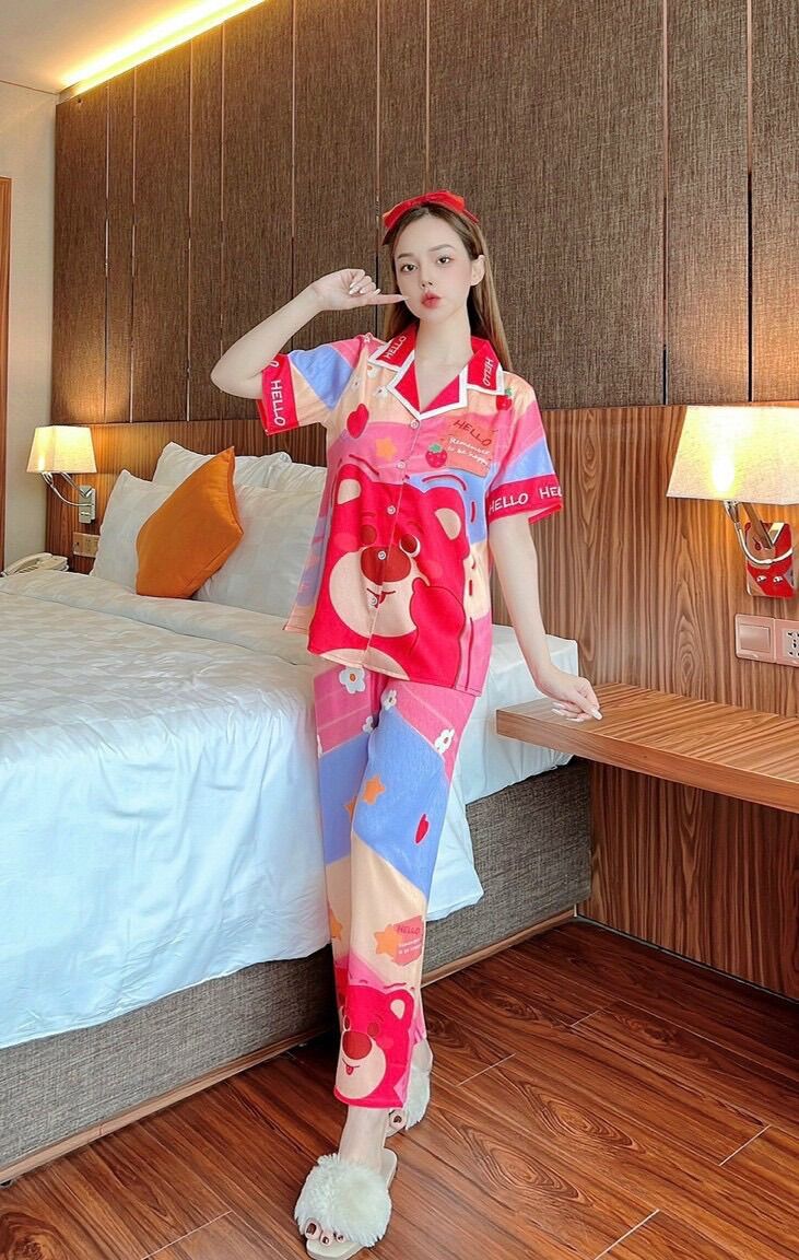 Đồ Bộ pyjama tằm xước ánh kim TK 2CE