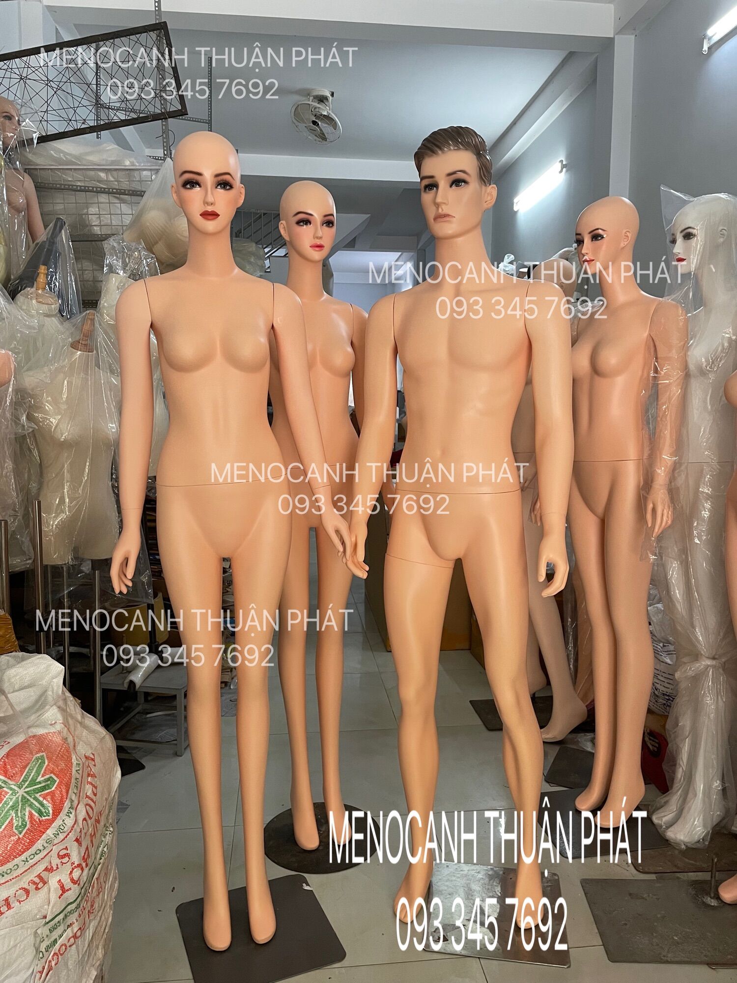 Combo manocanh Nam- Nữ có makeup(kèm tóc)