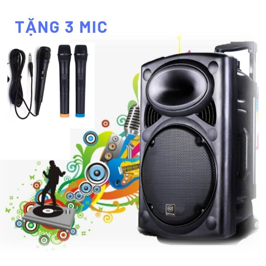 Loa kéo Bluetooth bass 30(3 mic)