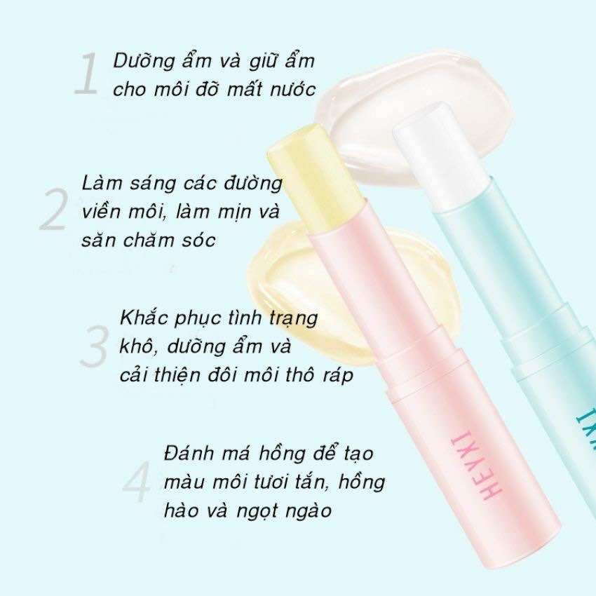Set 2 son dưỡng căng mọng môi heyxi