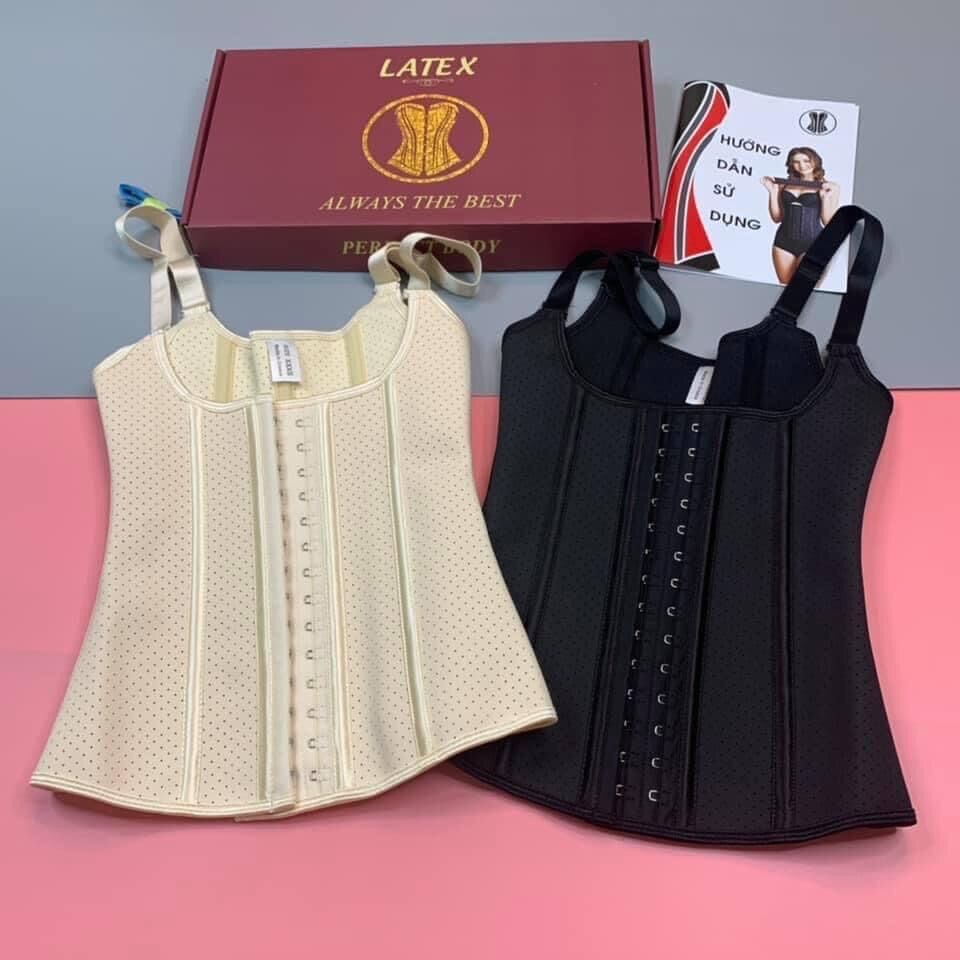 [Gía sốc-Tặng thước dây] Đai nịt bụng gile latex thông hơi dài 29 cm( dành cho nàng nhiều mỡ lưng)