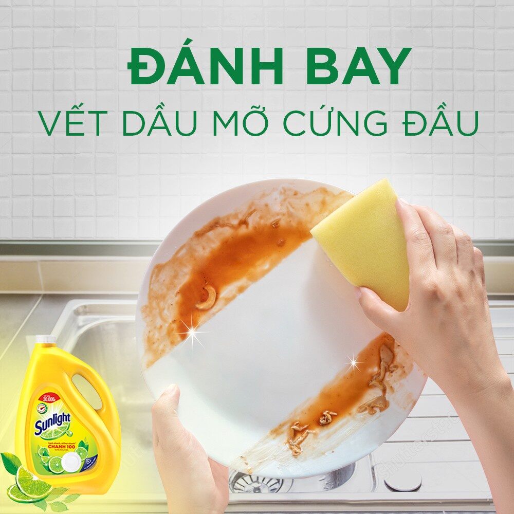 Nước Rửa Chén Sunlight Chanh can 3,6kg