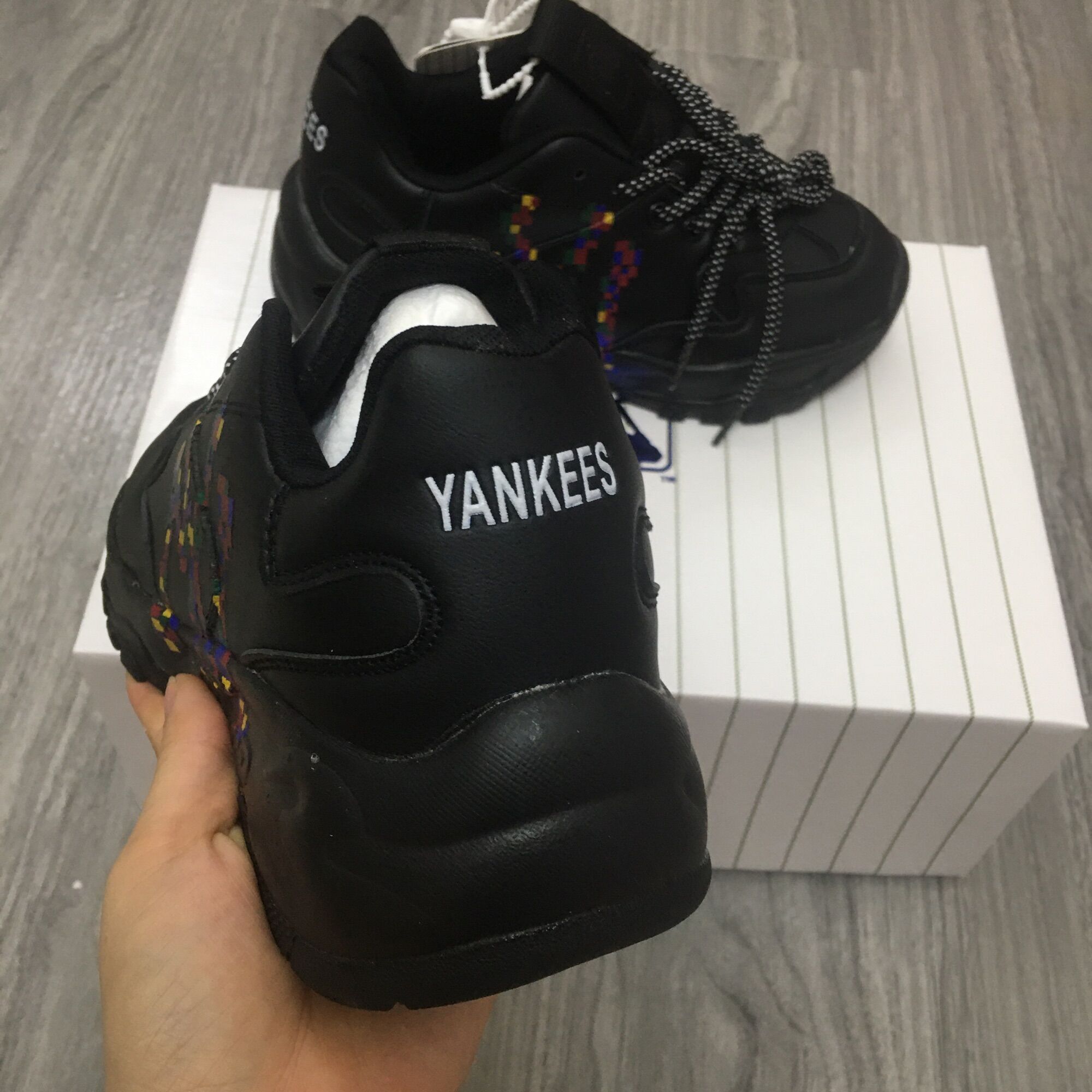 [TẶNG HỘP+BILL+TẤT] Giày thể thao MLB ĐEN NY 7 màu  size 36->44