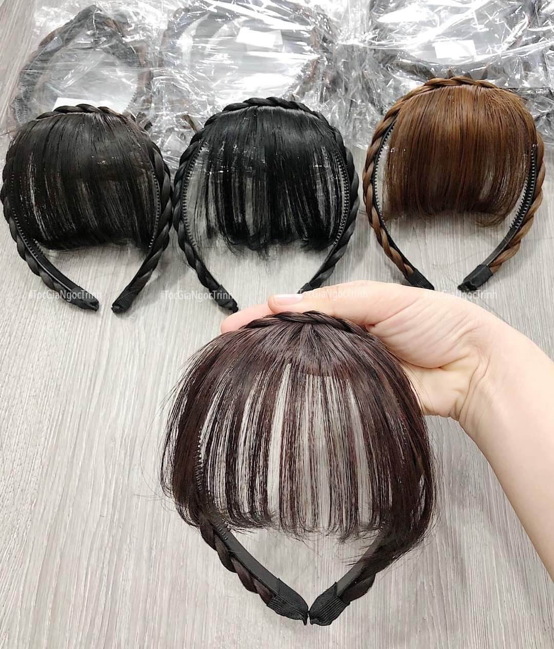 Tóc mái giả đính cài