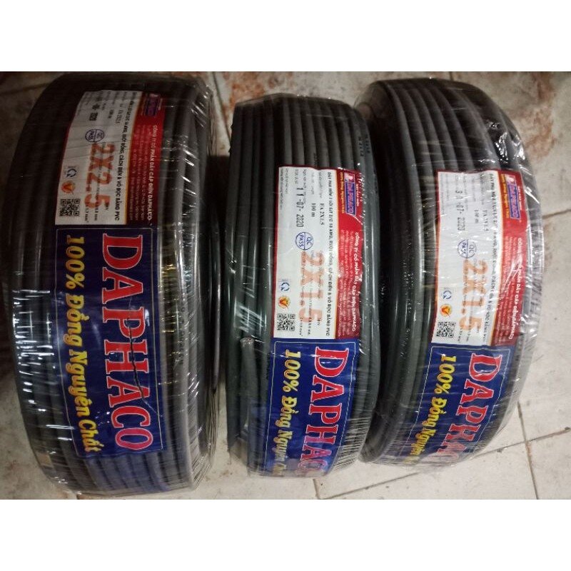 5m Dây điện đôi 2x1.5 & 2x2.5 DAPHACO