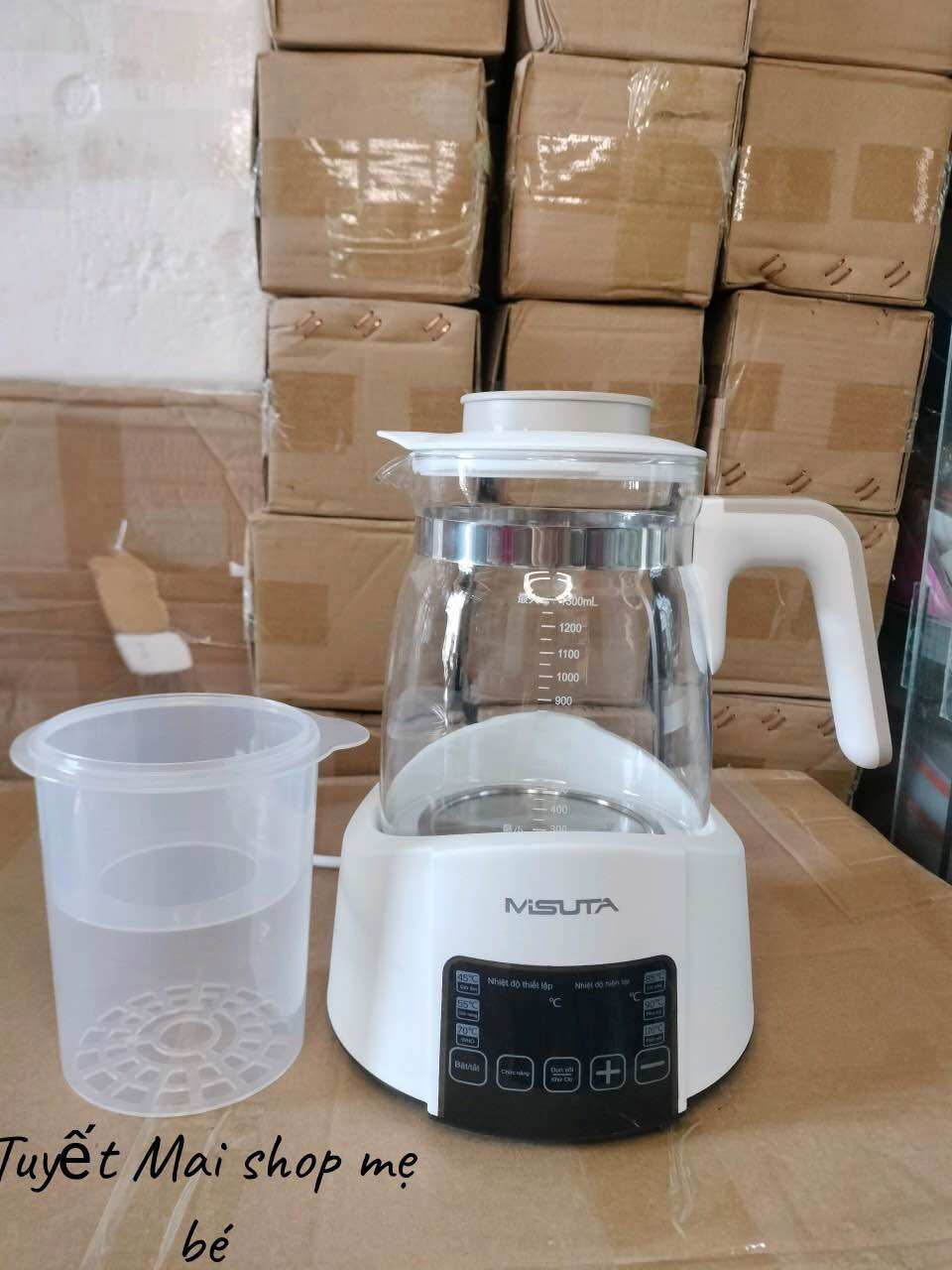 Máy đun nước pha sữa giữ nhiệt misuta (tặng kèm khay hâm sữa)