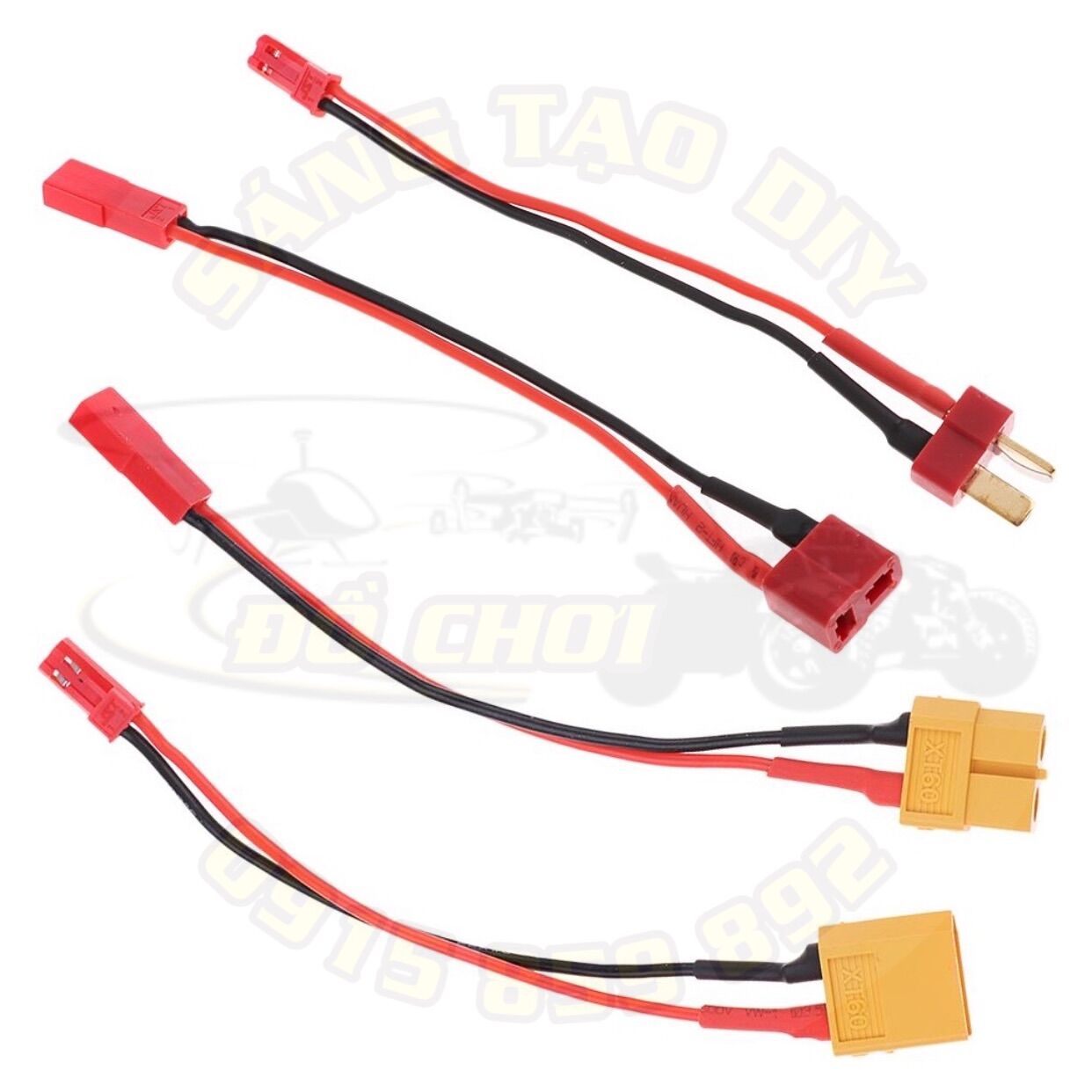 Jack chuyển t - jst , xt60 - jst độ dài 10cm