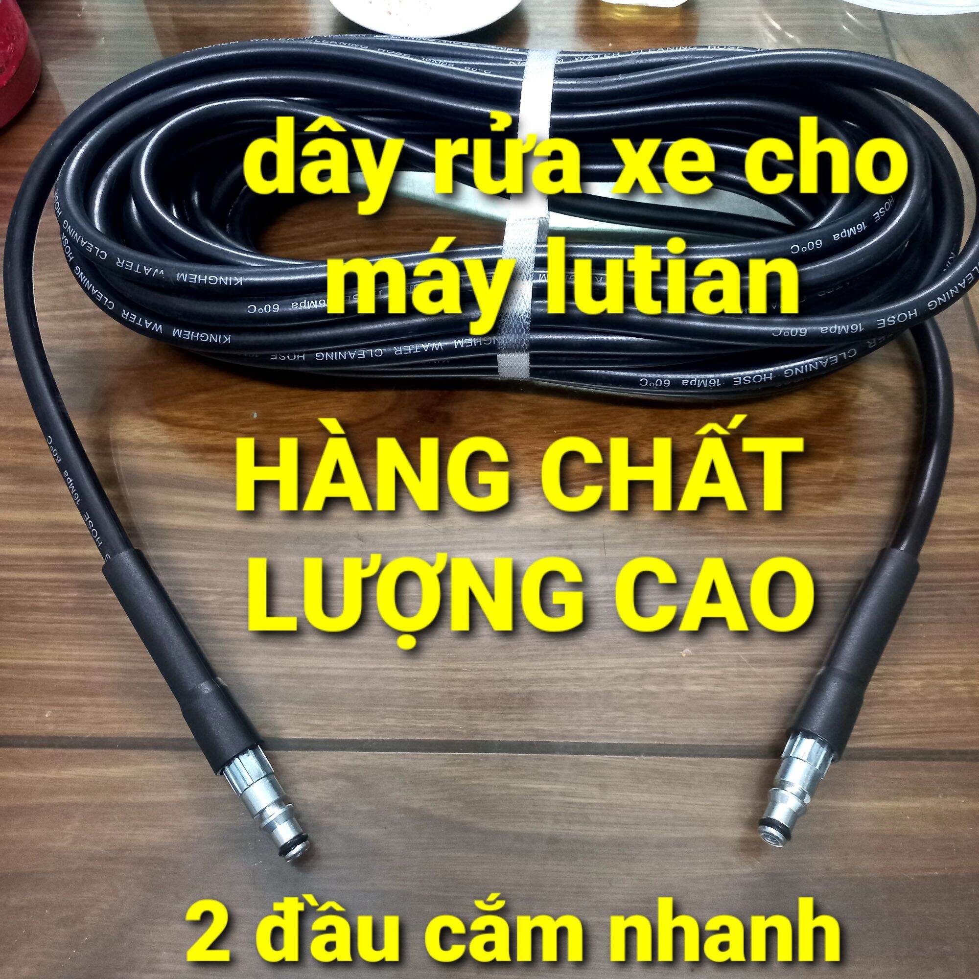 Dây rửa xe cho máy lutian 2 đầu cắm nhanh