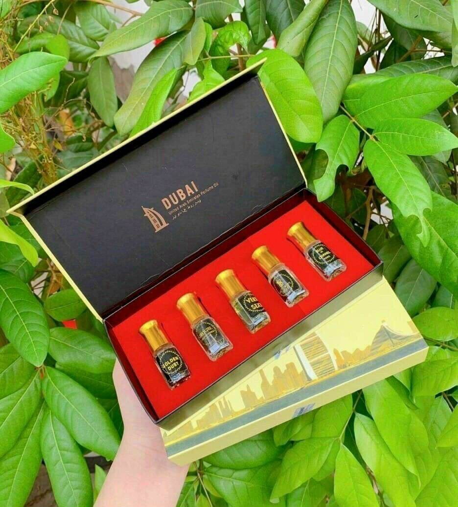 Mua 1 tặng 1set 5 chai, 5 mùi tinh dầu nước hoa dubai - 5ml