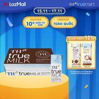 Thùng 48 hộp sữa tươi tiệt trùng TH true MILK sôcôla nguyên chất 180 ml (180 ml x 48)