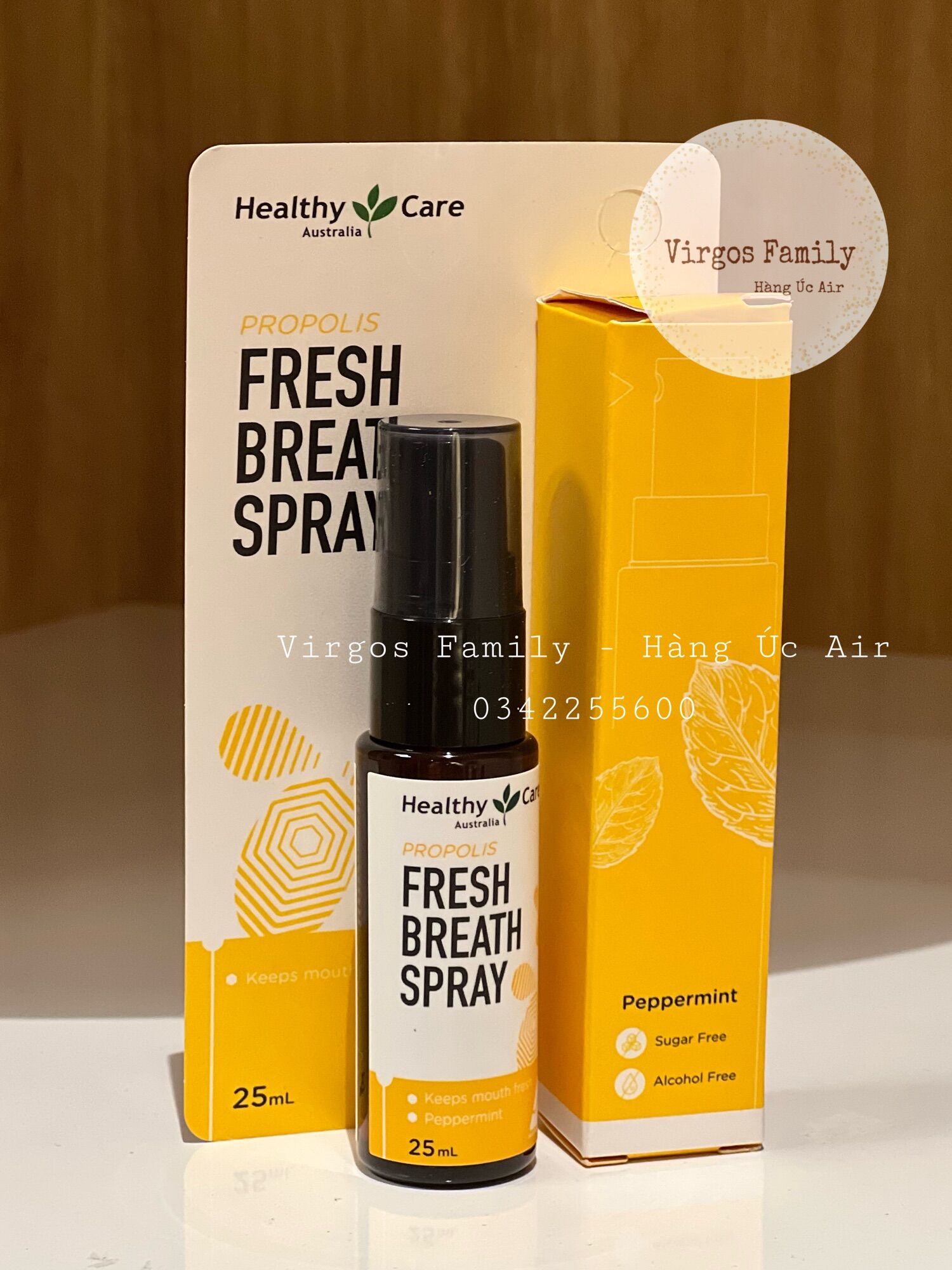 Xịt thơm miệng Healthy Care Propolis Fresh Breath Spray 25ml