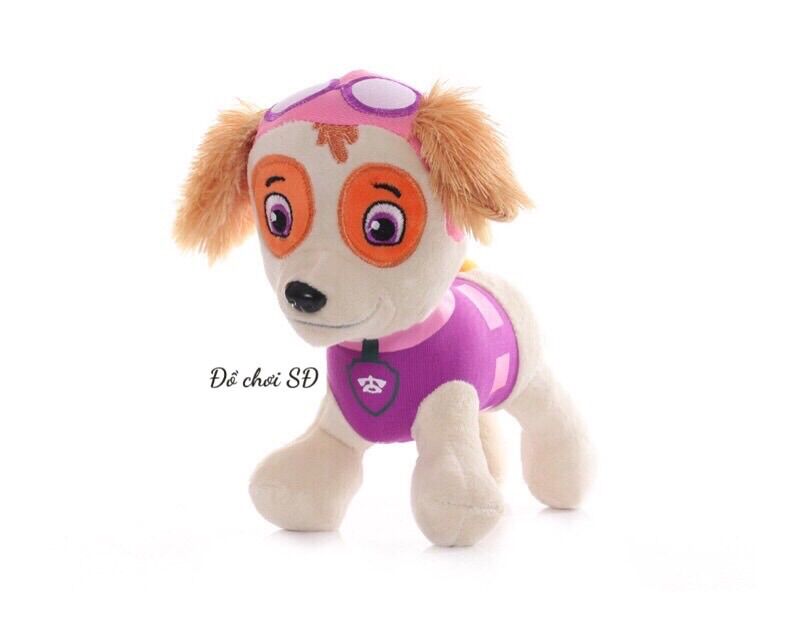 Thú bông đội chó cứu hộ 20cm - Hồng