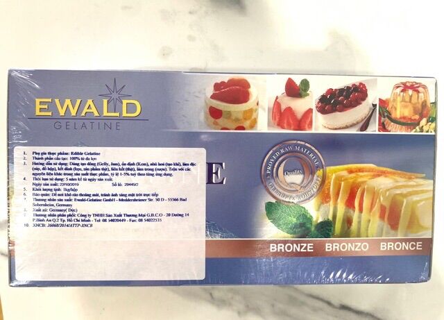 Set 5 lá Gelatine Đức