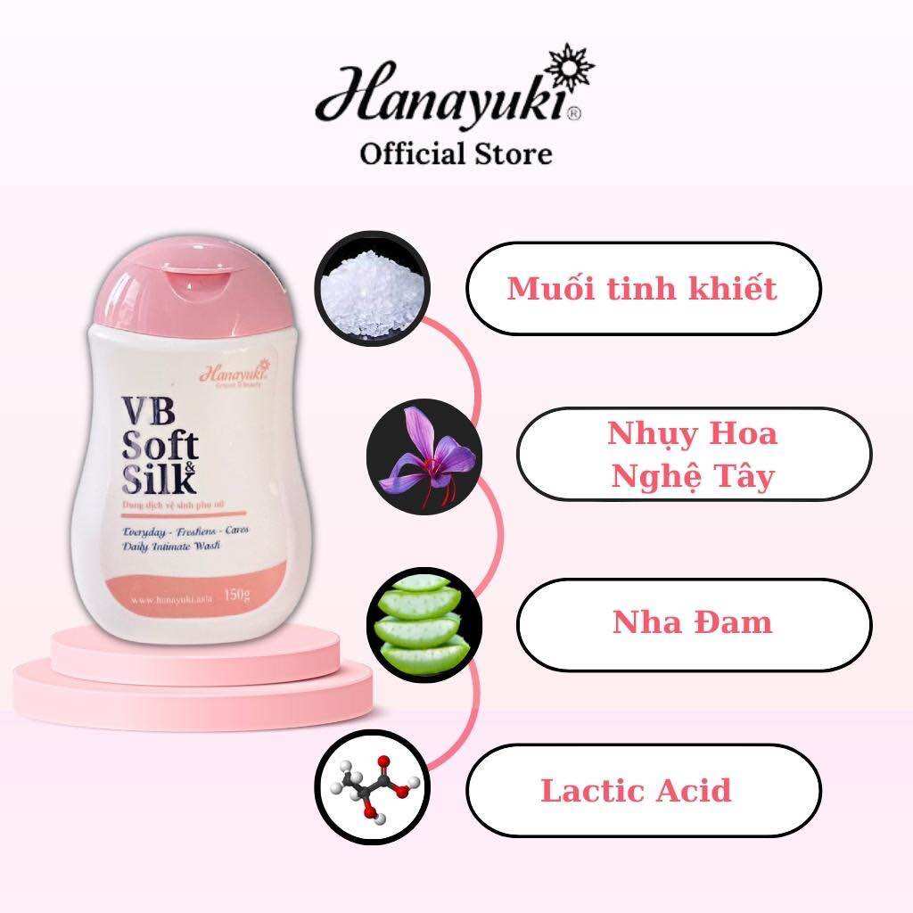 Dung dịch vệ sinh phụ nữ hana soft silk hanayuki - chai 150ml