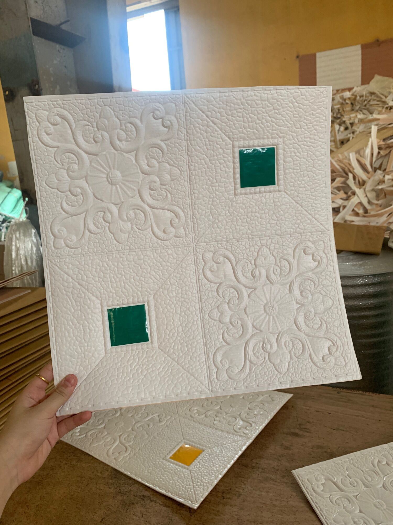 Combo 50 tấm hoa tim kích thước 35x35