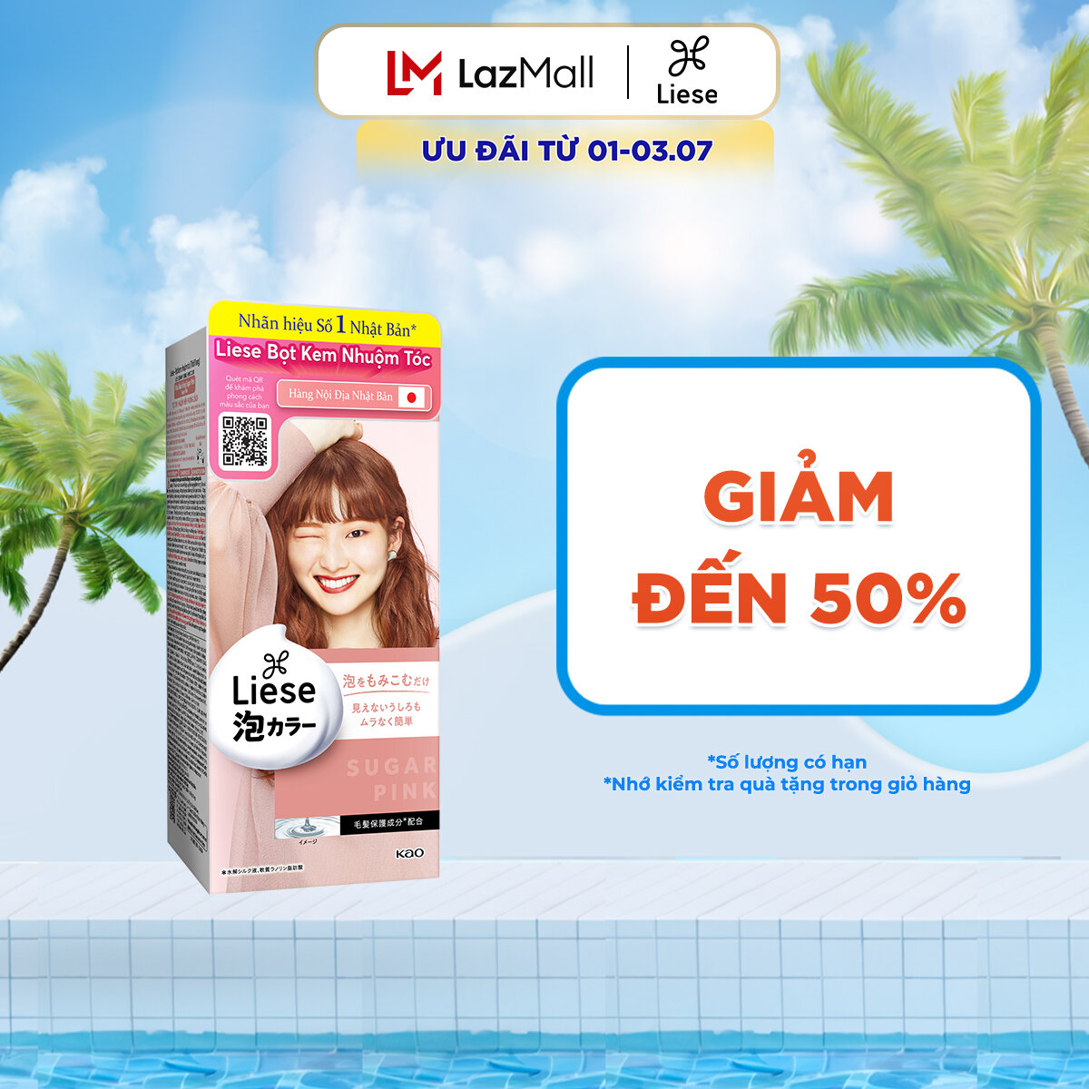 Liese bọt kem nhuộm tóc nâu hồng sugar pink 108ml