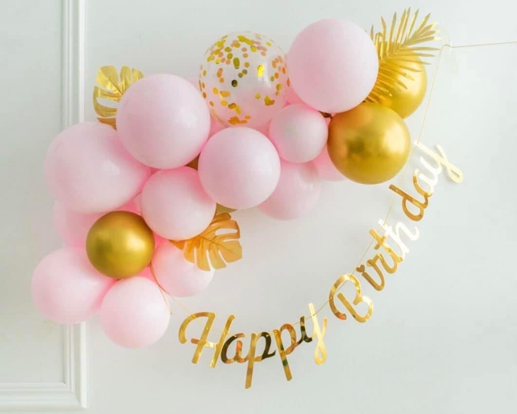 Set bóng trang trí sinh nhật đơn giản cho bé