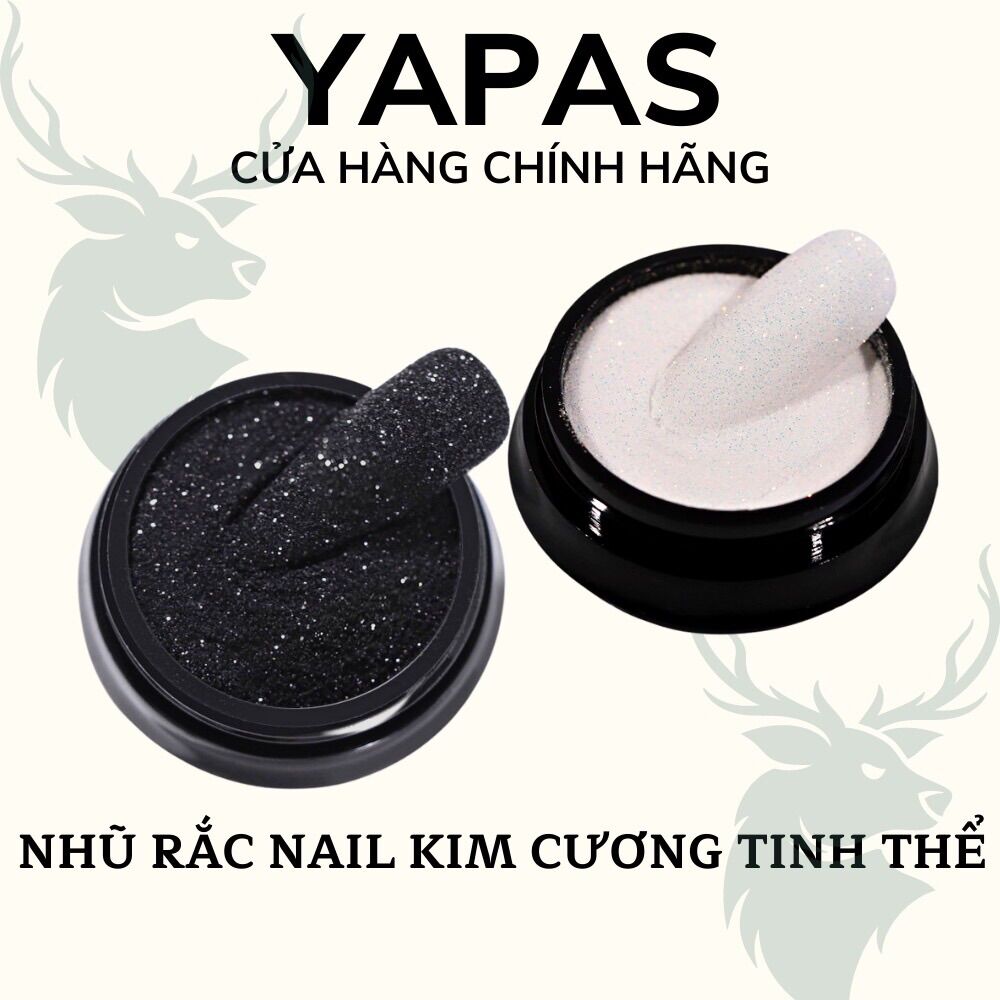 Nhũ rắc đen trắng nail, nhũ rắc nail