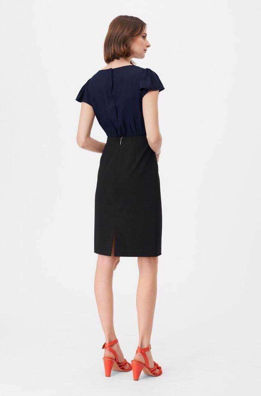 Đầm BCBG xuất xịn, phối màu, form công sở thanh lịch