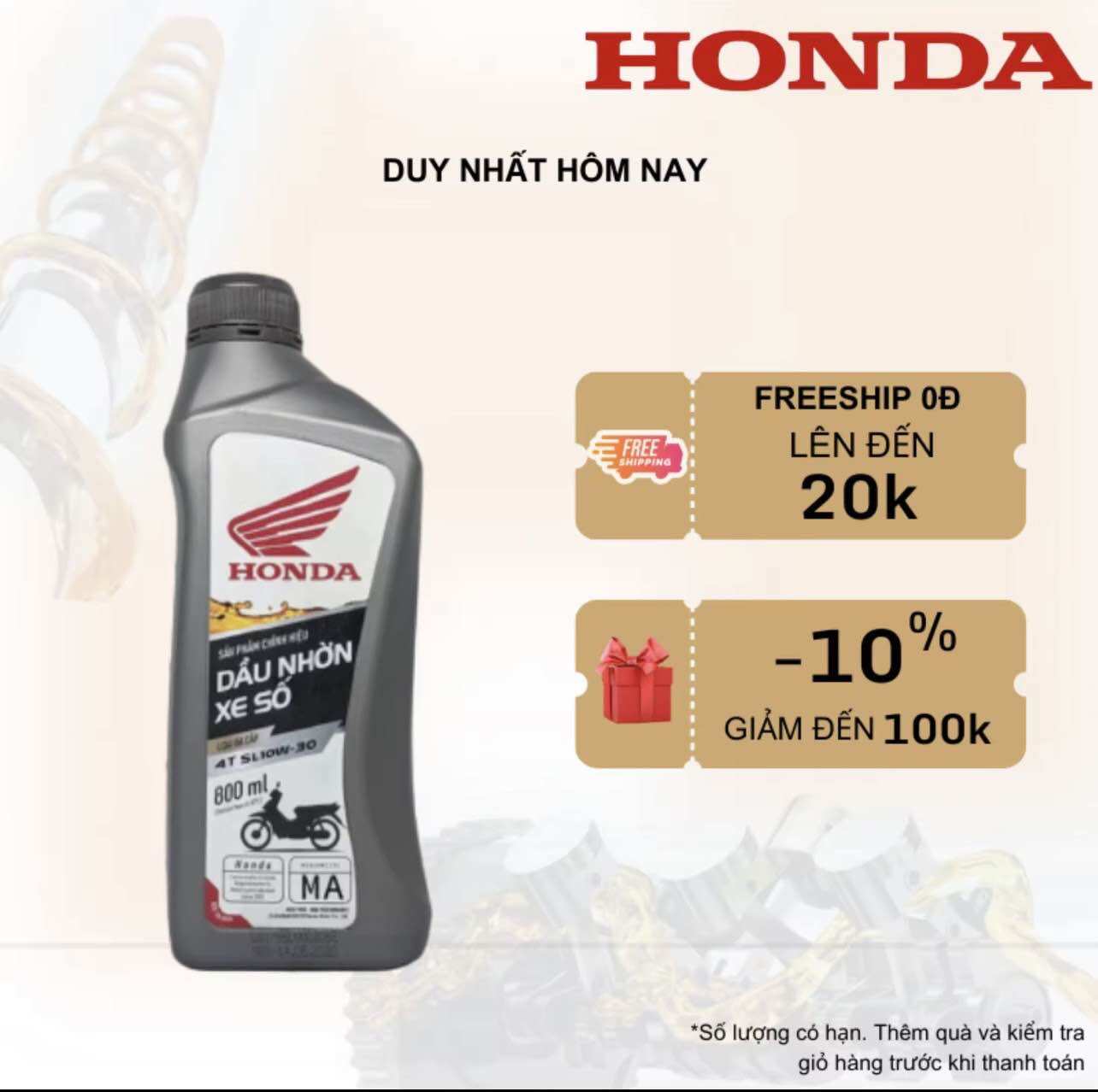 Nhớt Honda dành cho xe số 800ml