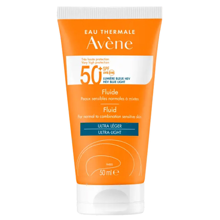 Mẫu mới Kem chống nắng Avene Fluid SPF 50+ dành cho da thường, khô và nhạy