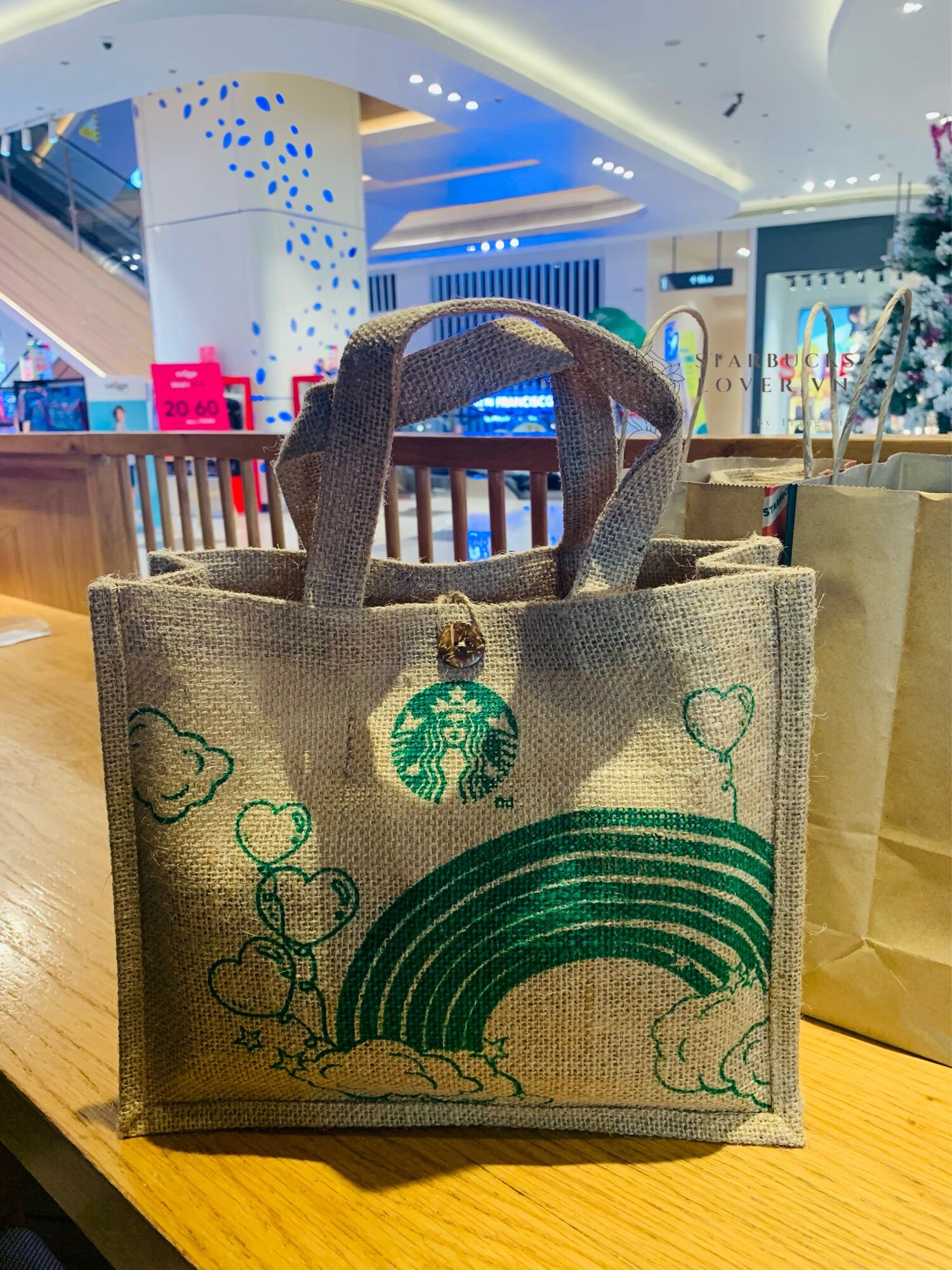 |chính hãng| túi tohe starbucks 29x25x10cm
