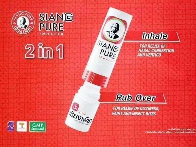 Ống hít thông mũi 2 đầu Siang Pure Thái Lan