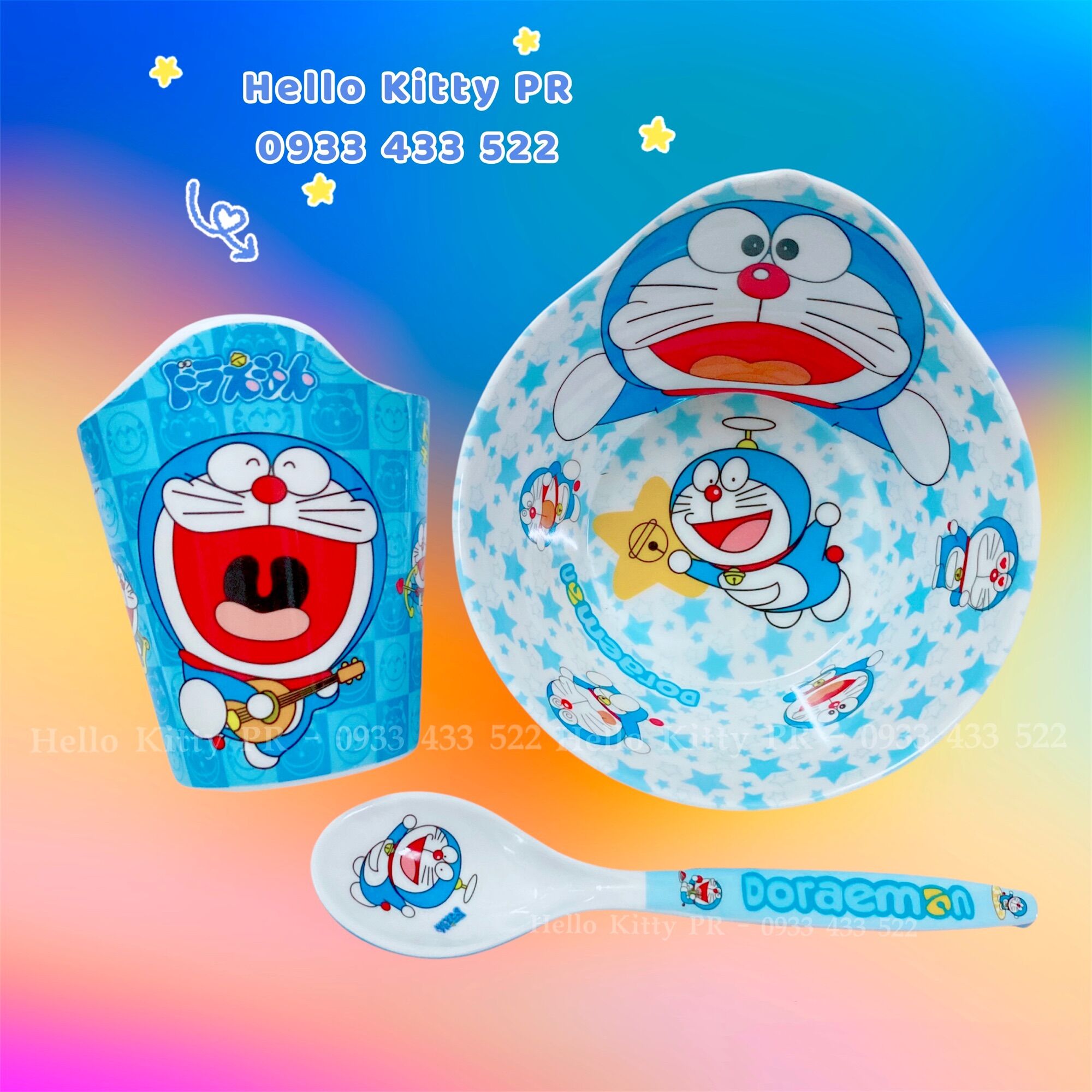 Combo tô muỗng ly Doremon Doraemon