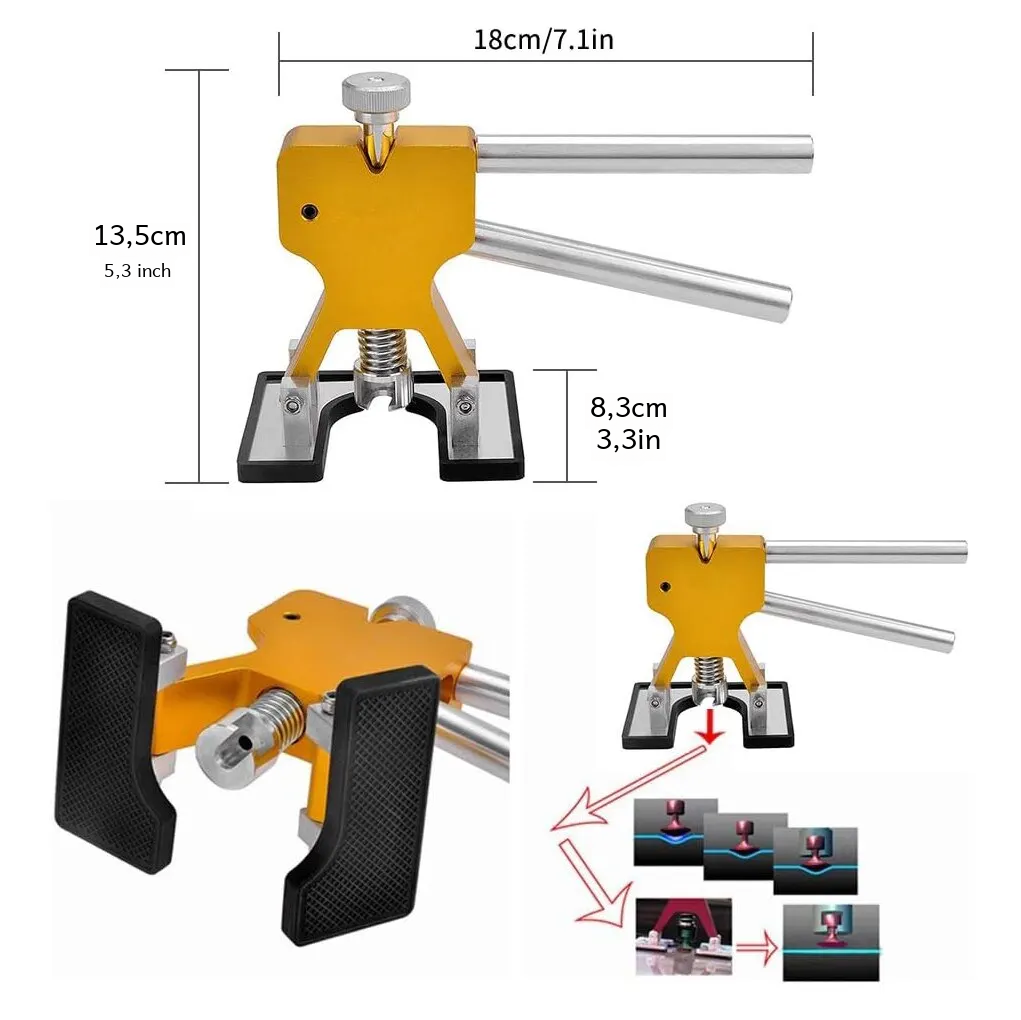 Paintless cơ thể Dent sửa chữa Kit cầu puller Phụ kiện bao gồm 30 puller Tab cốc hút