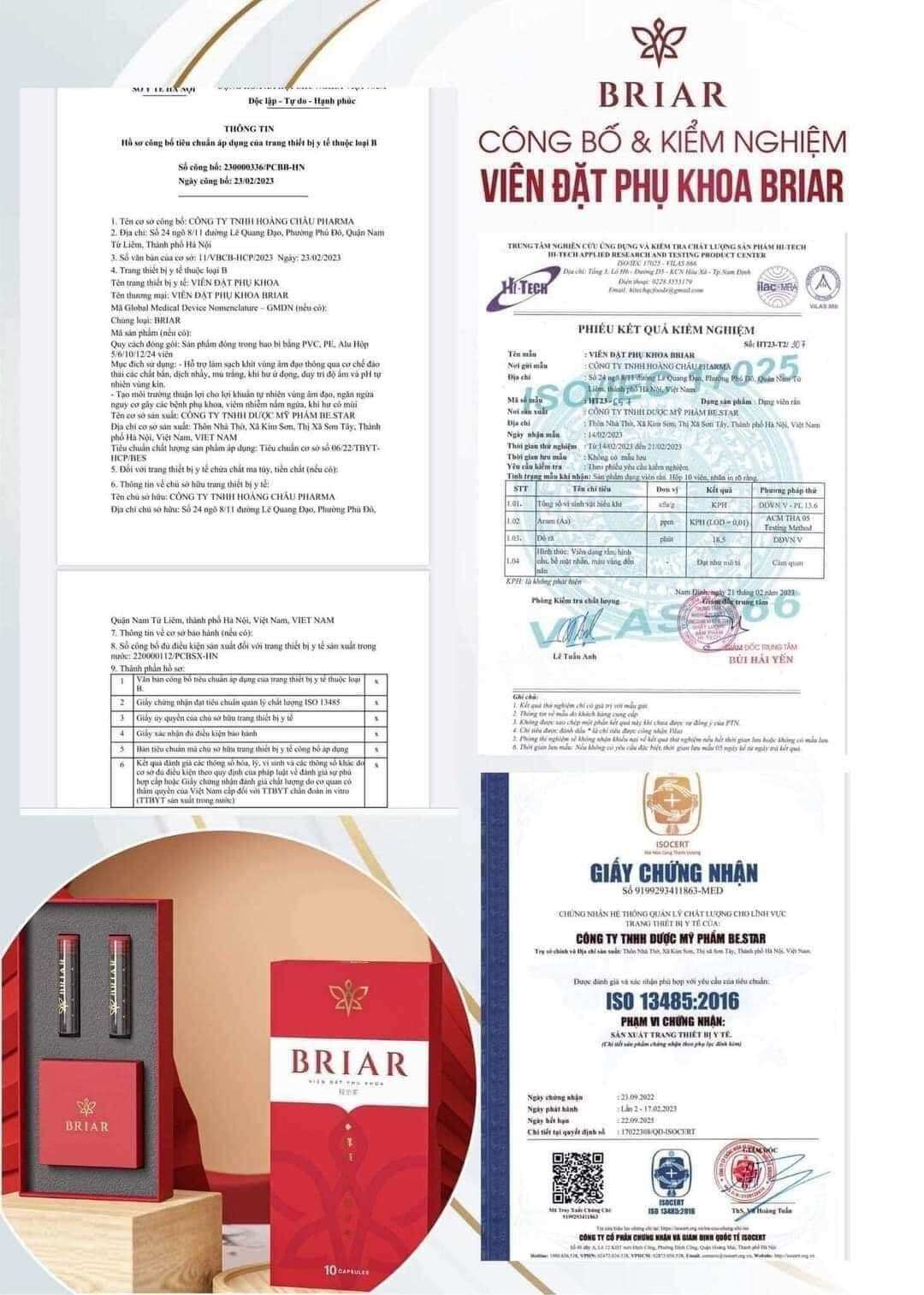 VIÊN ĐẶT THẢO MỘC PHỤ KHOA PLUS BRIAR ( HỘP 10 VIÊN )