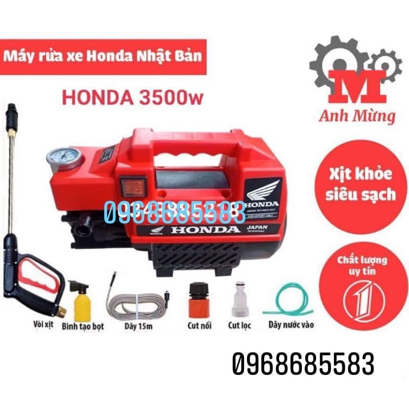 Máy rửa xe honda 3500w nhật bản xịt rửa mạnh mẽ bảo hành 12 tháng