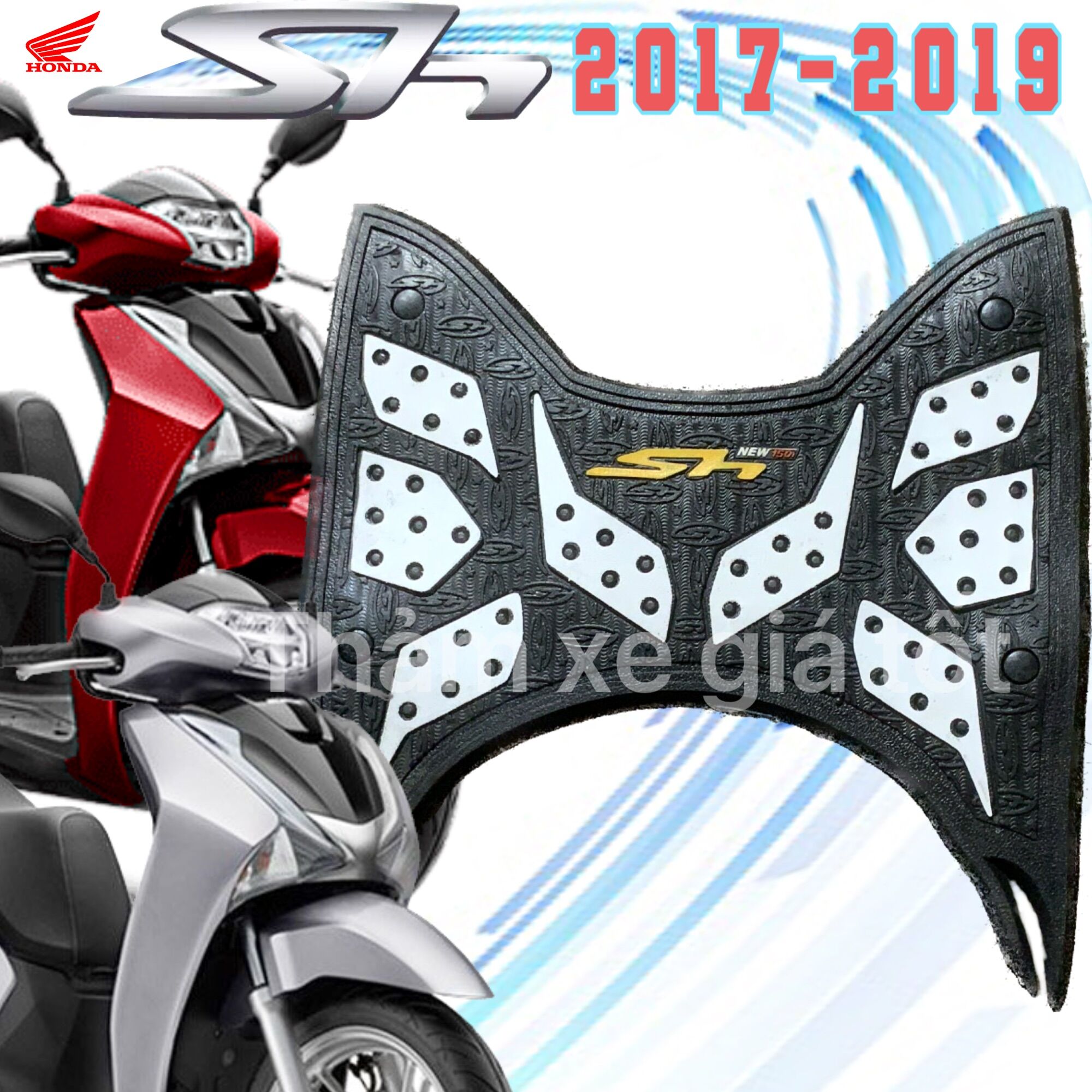 Thảm cao su lót sàn xe sh việt 2017-2019, thảm xe honda sh 2017-2019