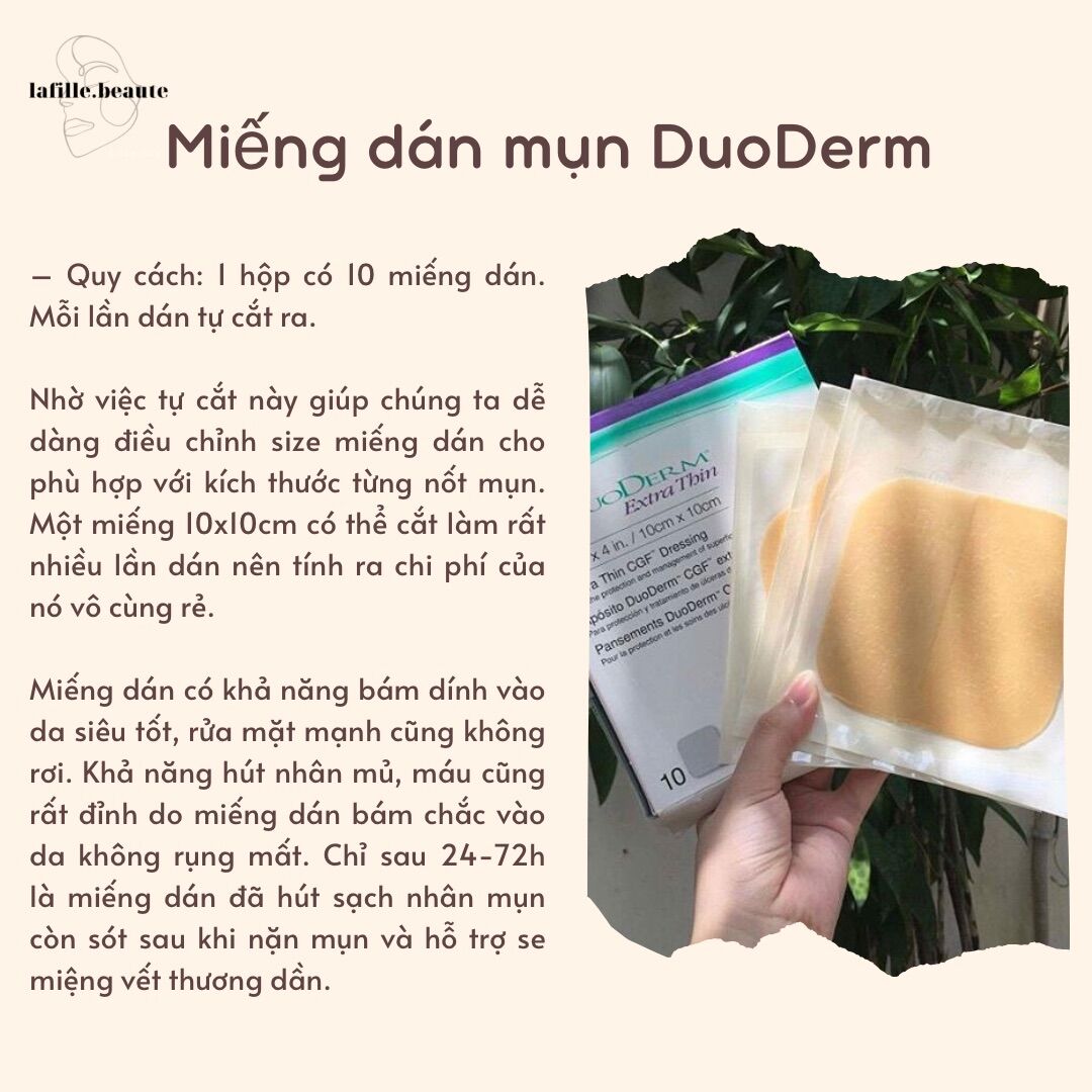(1 miếng 10x10cm) Miếng dán mụn và vết thương hydrocolloid DuoDerm Extra Thin 10*10cm