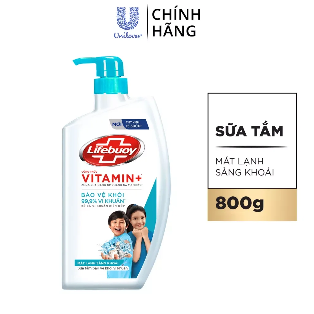 Milk Bath lifebuoy mint green 800g