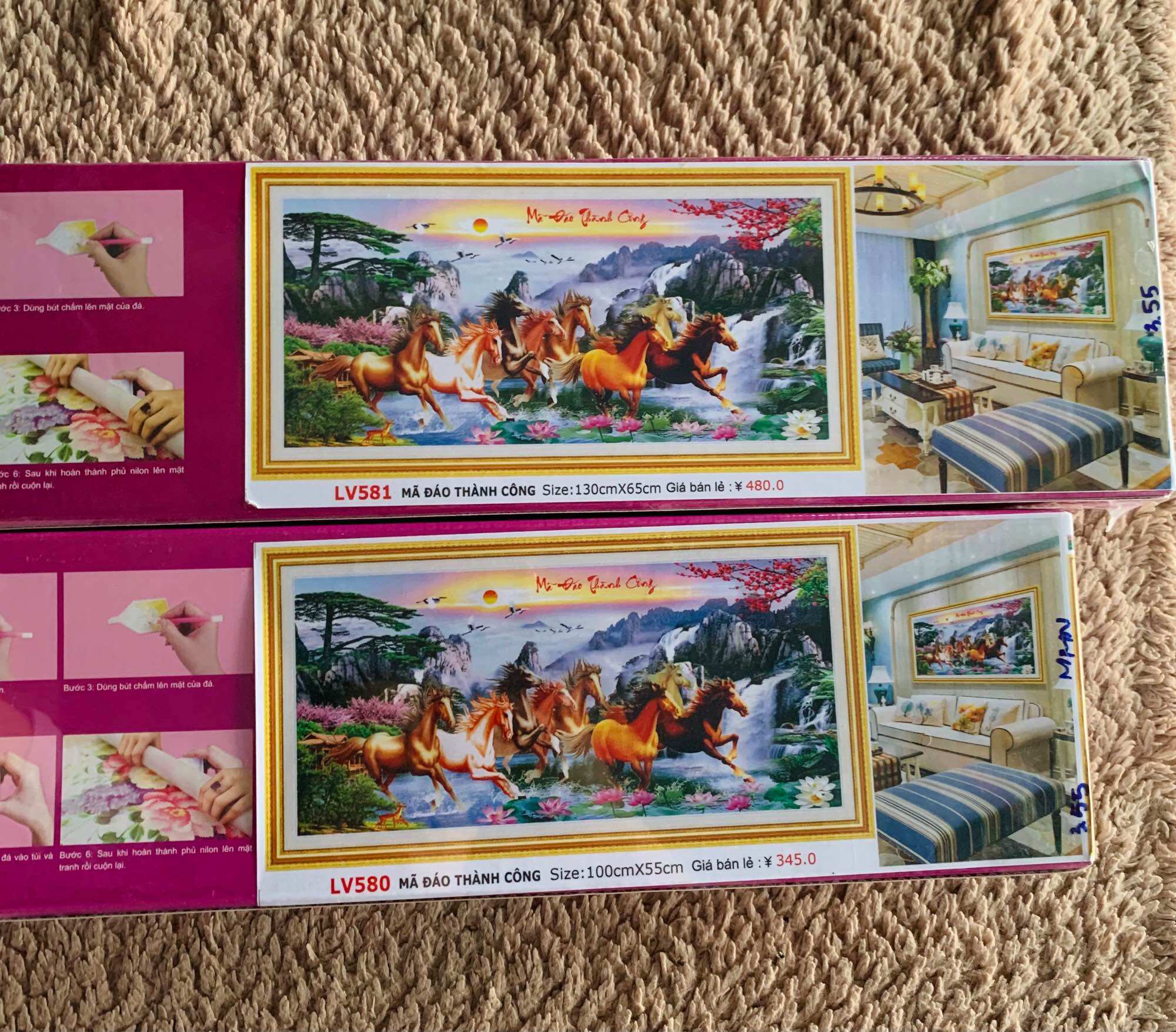 Tranh đính đá mã đáo thành công lv580 lv581