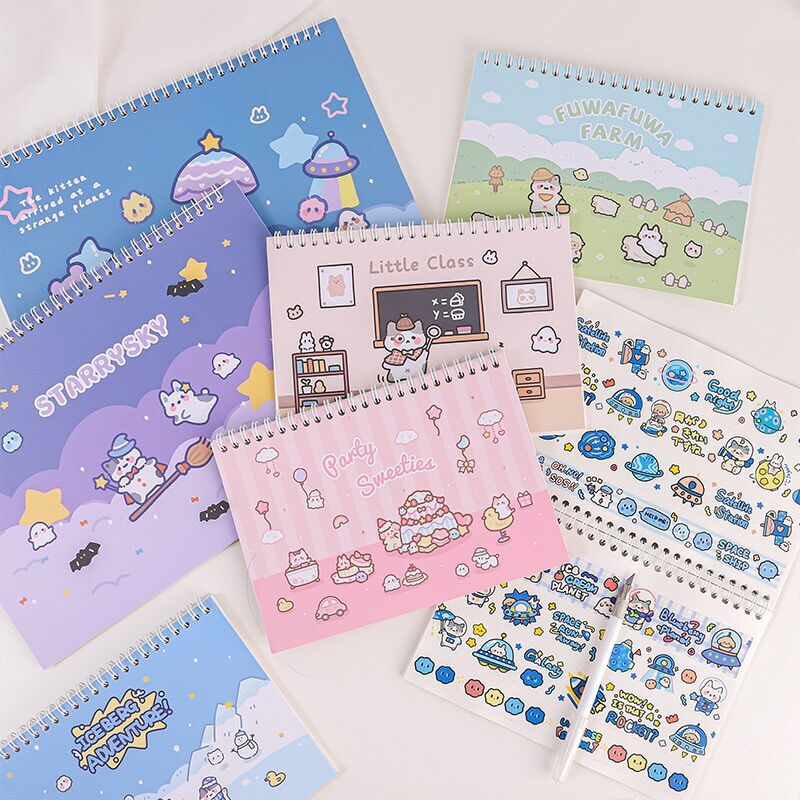 Sổ chiết washi tape lưu trữ sticker cute hình dán dễ thương trang trí sổ dụng cụ làm bullet journal mohamm