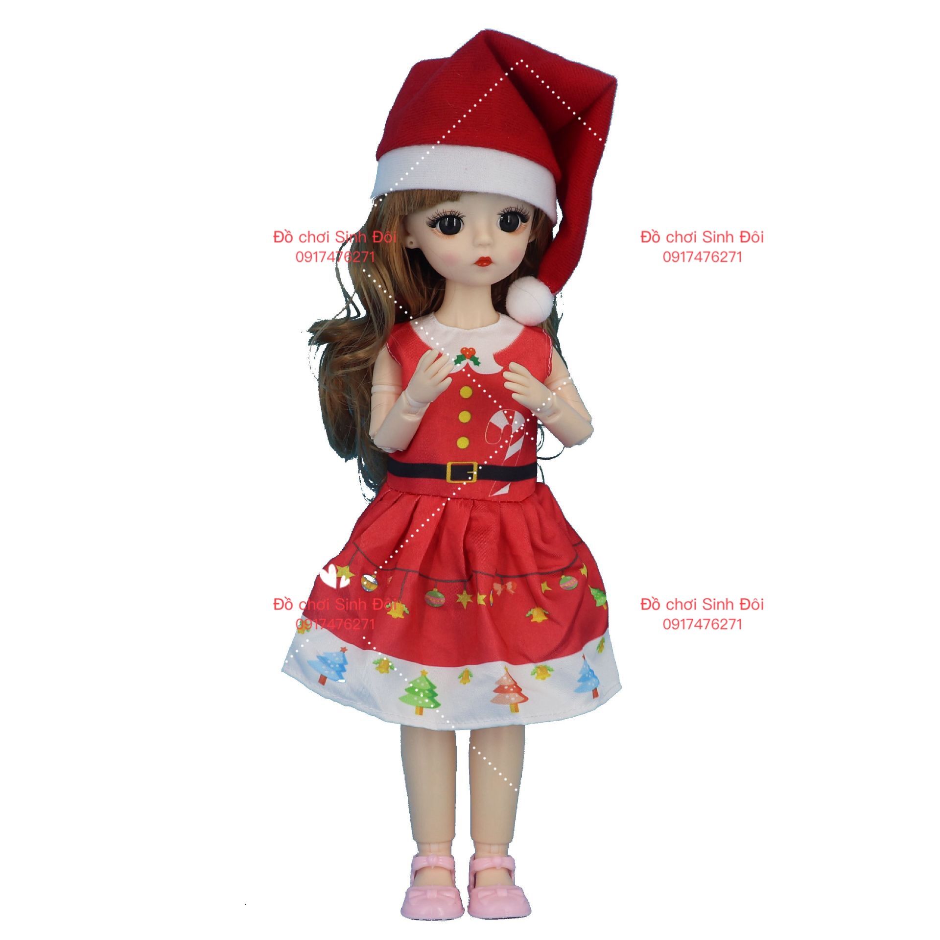 Búp bê 30cm ( mập ) mặc áo Noel và nón
