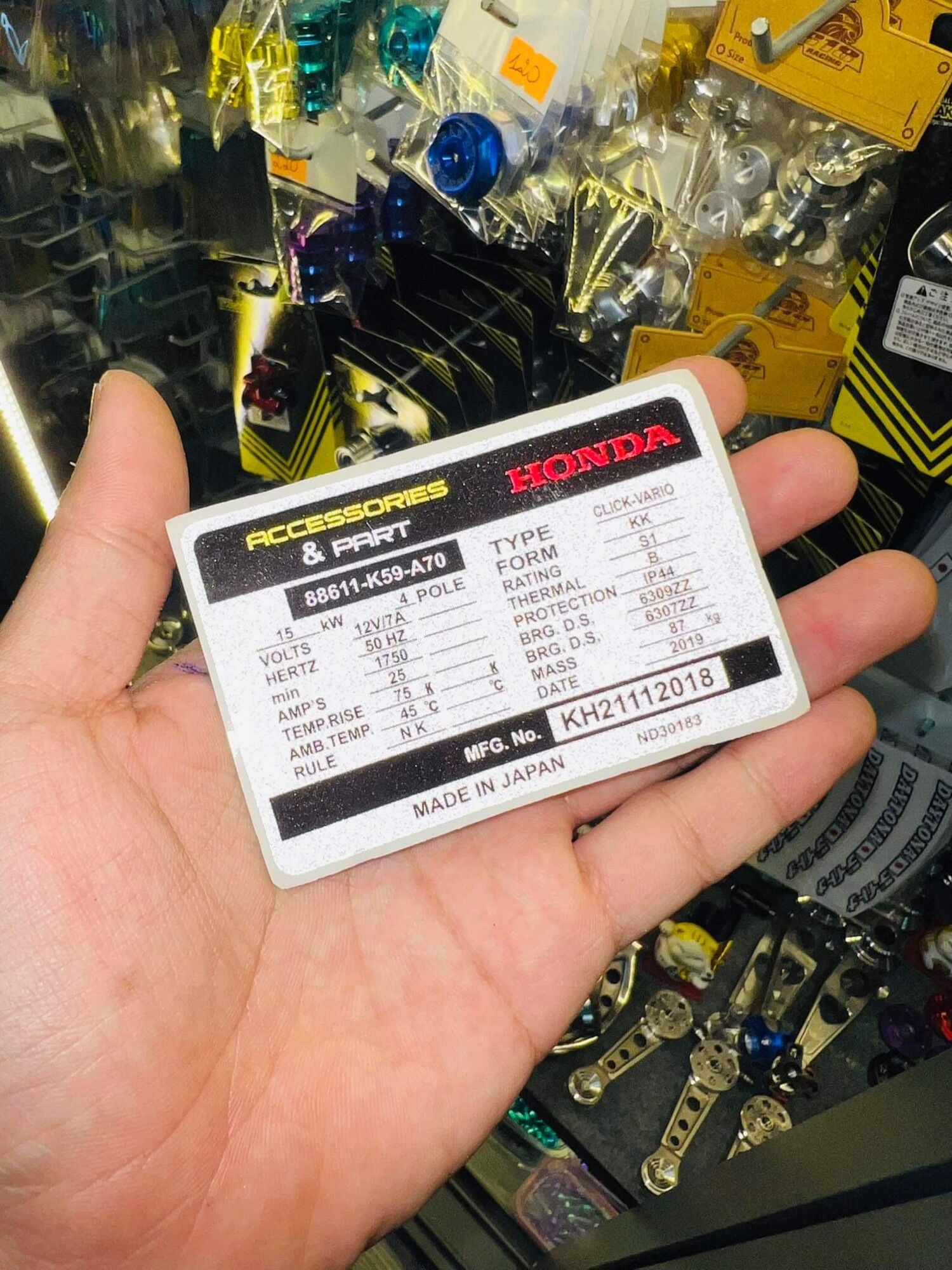 Tem Thông Số HONDA