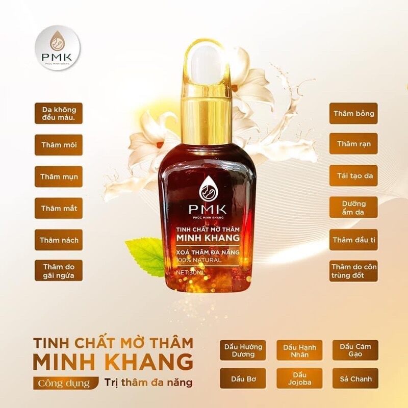 Tinh chất mờ thâm Minh Khang - Tinh dầu minh khang mờ thâm đa năng loại bỏ các loại thâm
