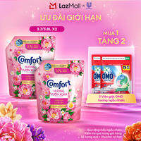 (Livestream) - Combo 2 túi nước xả vải Comfort Thiên nhiên/Chuyên sâu túi 3.7/3.8L (bao bì tùy lô nhập hàng)