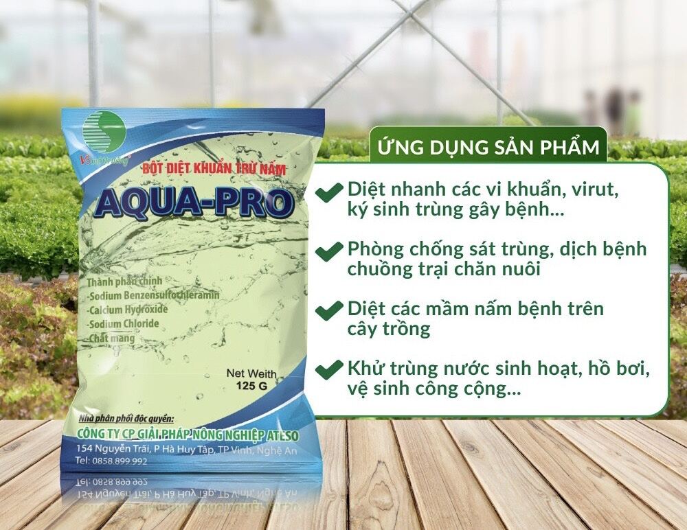 Bột diệt khuẩn trừ nấm AQUA-PRO (gói 125g)