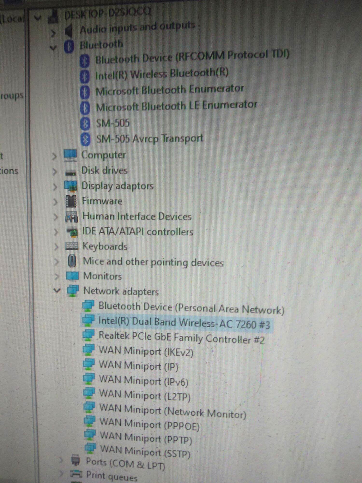 card wifi pcie Intel 7260 867mbps 2 băng tần, Bluetooth 4.0