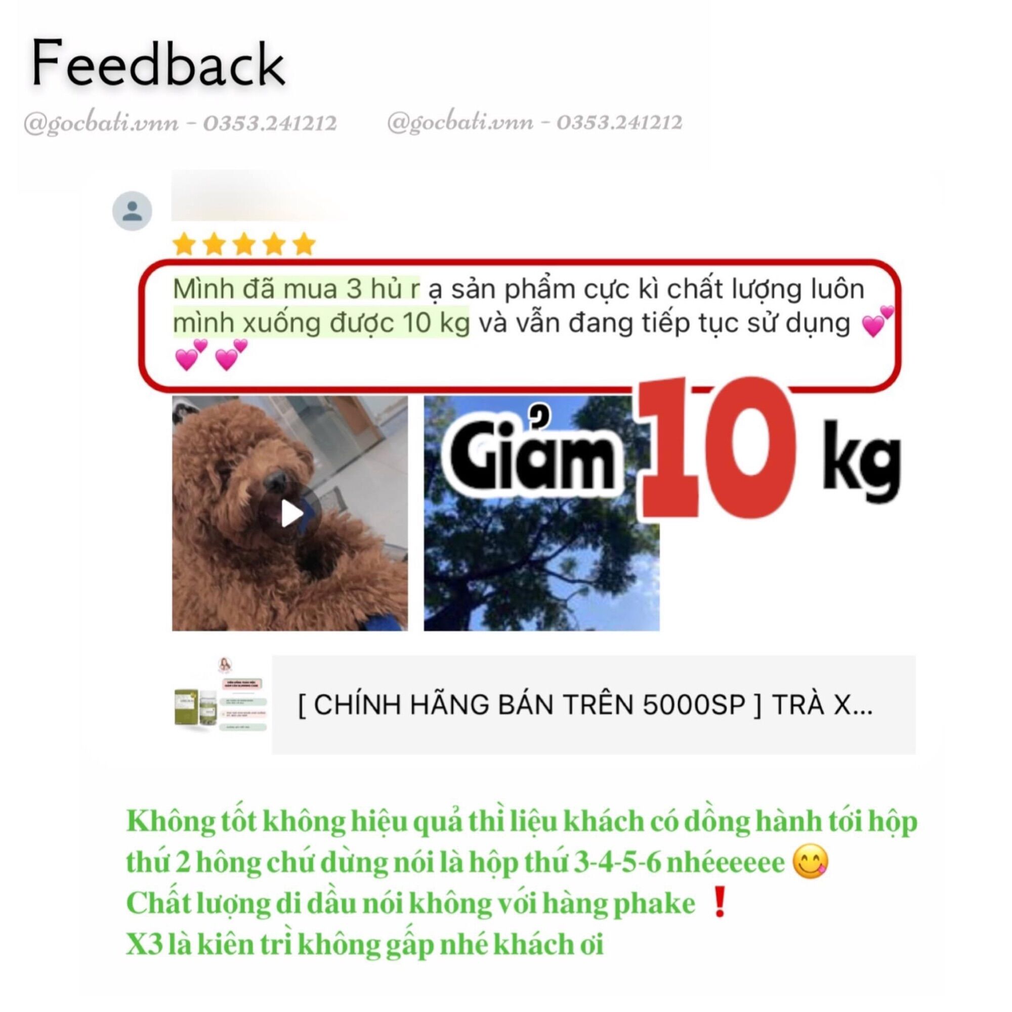 [ CAM KẾT CHÍNH HÃNG ] TRÀ XANH GC SLIMMING CARE X3