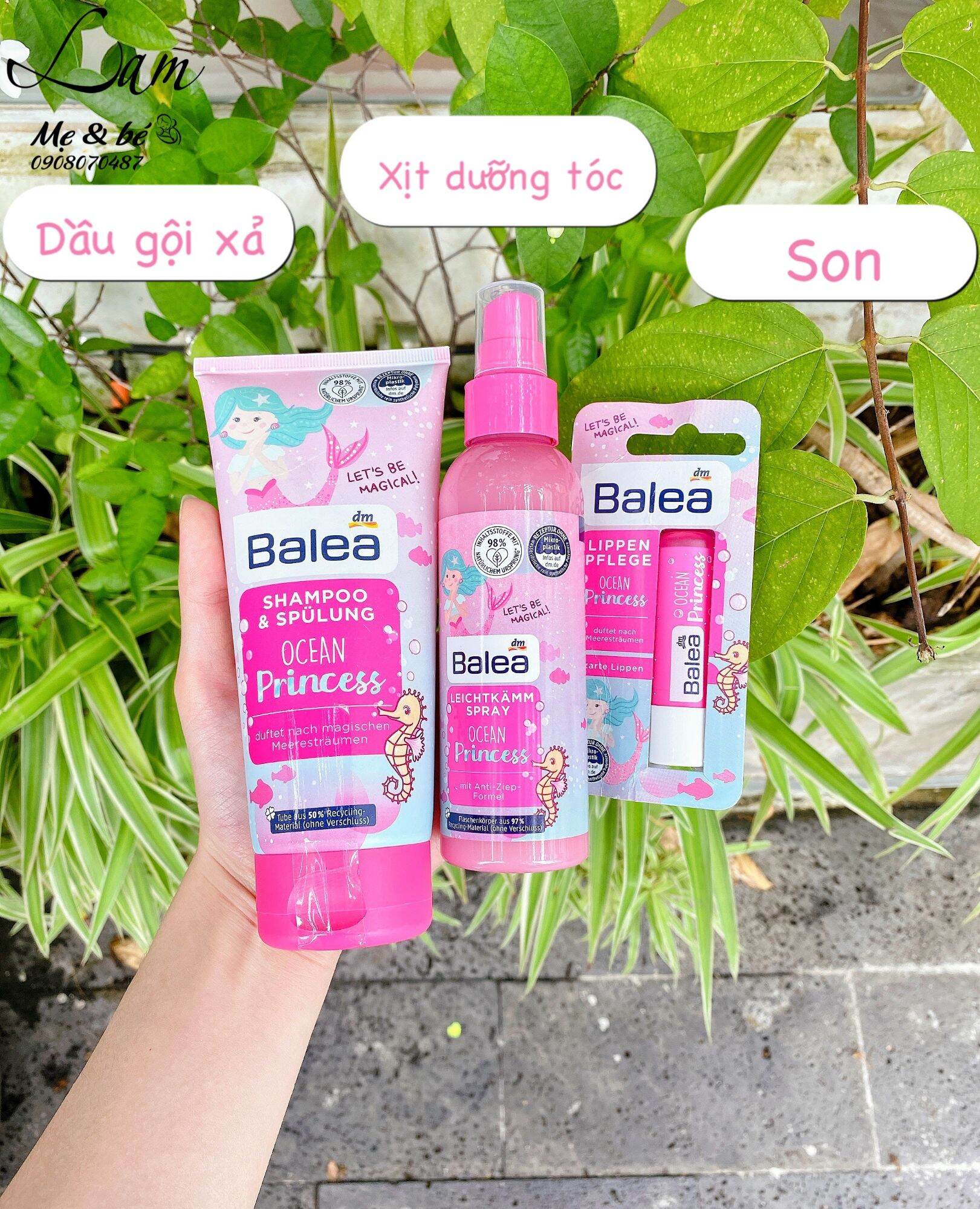 Bộ Dưỡng tóc và son cho bé Balea
