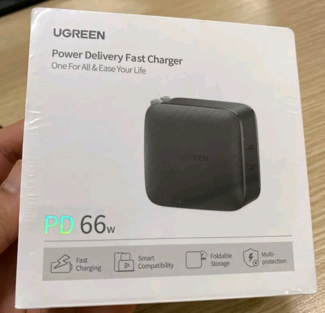 củ sạc nhanh PPS, PD Ugreen CD216 66w cho laptop, điện thoại