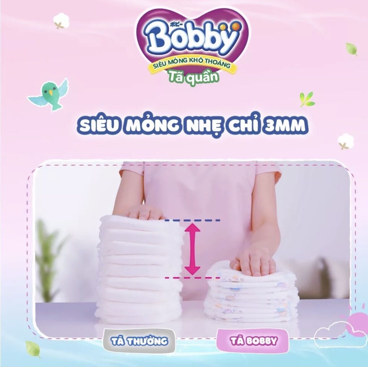 Tã quần bobby M74 +6/L68+6/XL62+6/XXL54+6