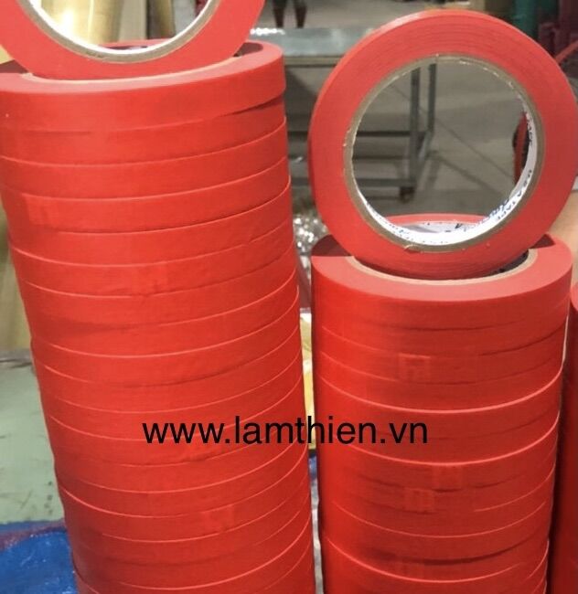 [HCM]BĂNG KEO GIẤY MÀU ĐỎ 36 MM x 50 YAR