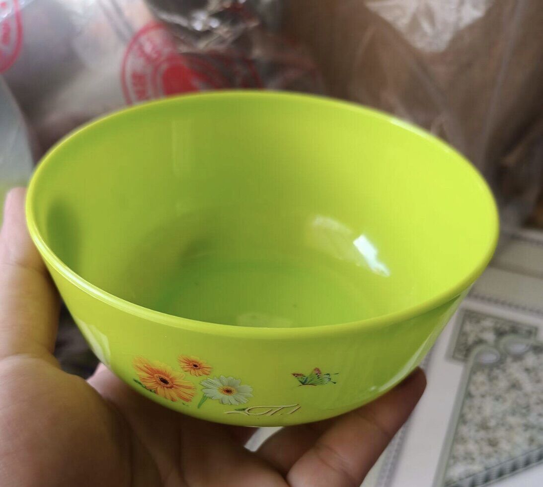 🍚 Set 10 Chén Ăn Cơm HOA CÚC, Nhựa Dẻo (Rộng 11cm, hình thật)